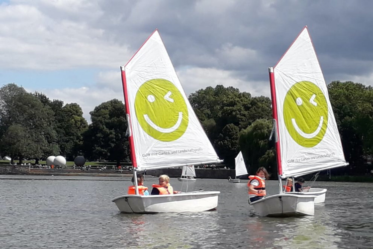 Gartenbau Münster GUW und dei Optimisten auf dem Aasee